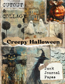 Cutout and Collage Creepy Halloween Scrapbook Paper - Decorative Sheets Double Sided Craft Paper For Scrapbooking, Artist Trading Cards, Mixed Media, Junk Journals, Collage Art, Card Making, Origami and More