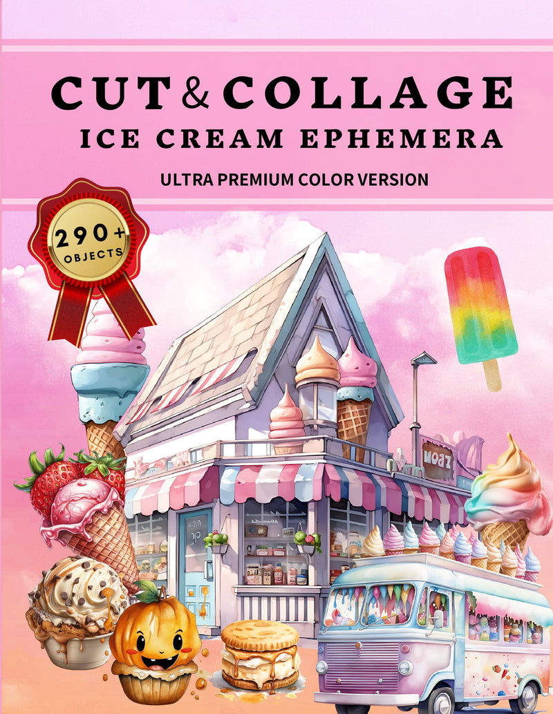 Cut and Collage Ice Cream Ephemera Book