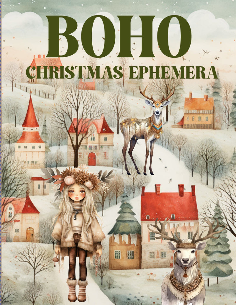 Boho Christmas Ephemera Book