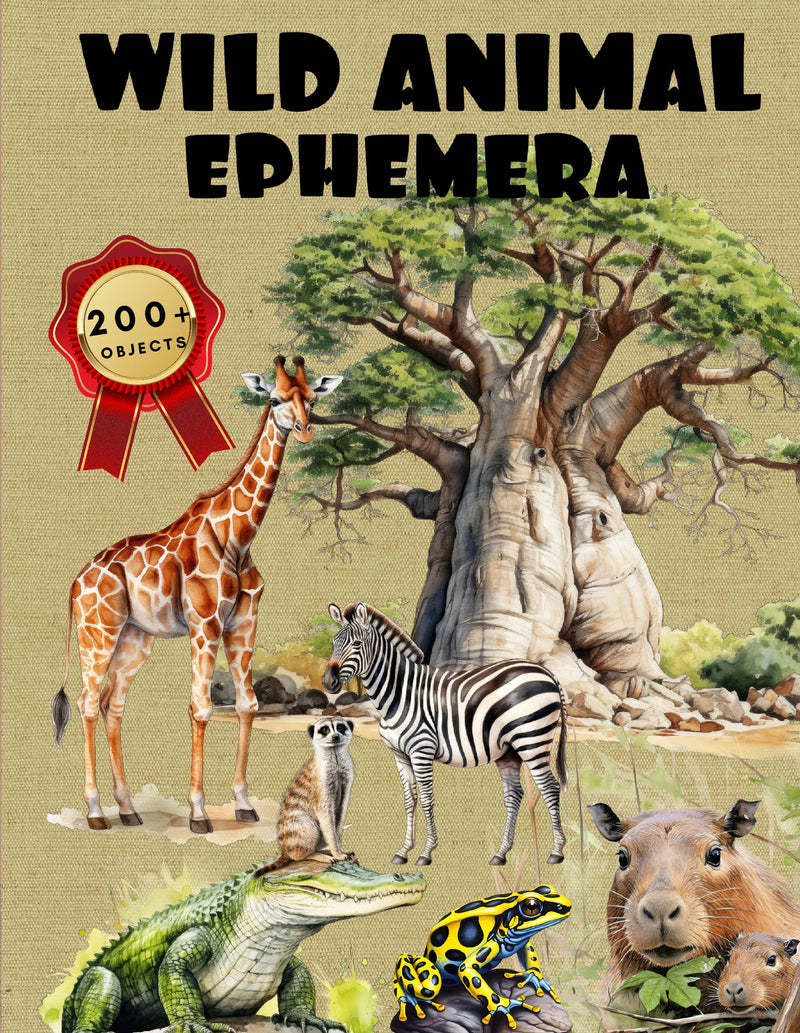 Wild Animals Ephemera Book
