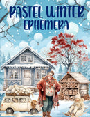 Pastel Winter Ephemera Book
