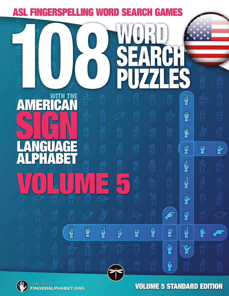 108 Word Search Puzzles with the American Sign Language Alphabet, Volume 05