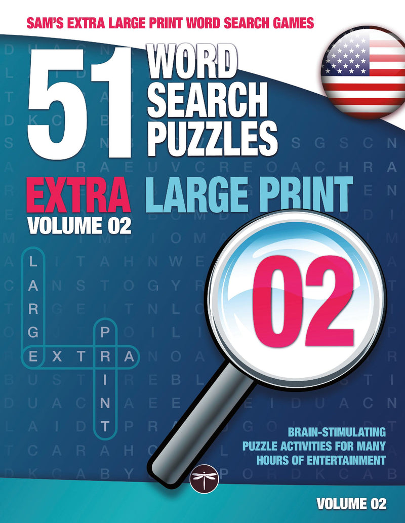 Sam's Extra Large Print Word Search Games, 51 Word Search Puzzles, Volume 2