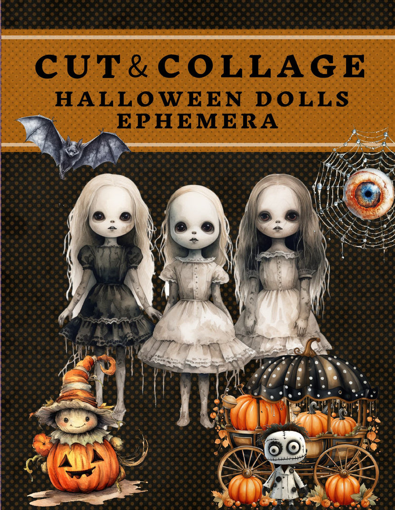 Cut and Collage Halloween Dolls Ephemera Book