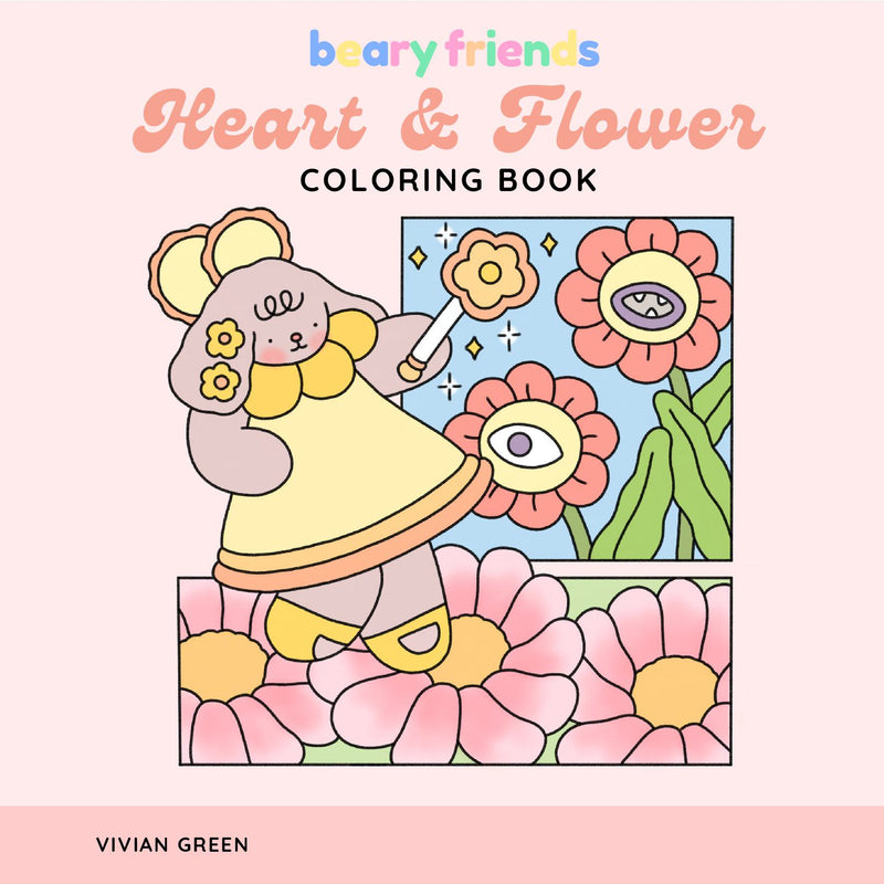 Beary friends - Heart & Flower [Coloring book]