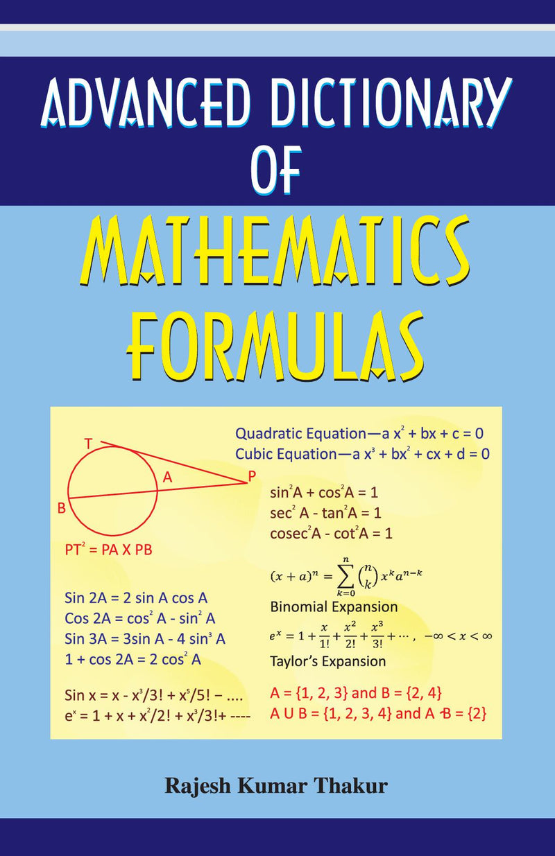Advanced Dictionary of Mathematics Formulas