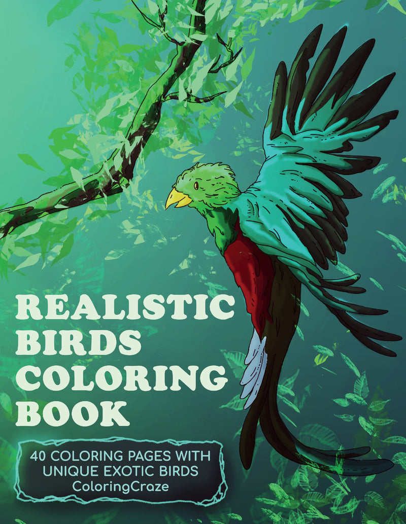 Realistic Birds Coloring Book