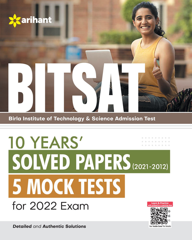 BITSAT 10 Years Solved Papers (2021-2012) 5 Mock Tests For 2022 Exam