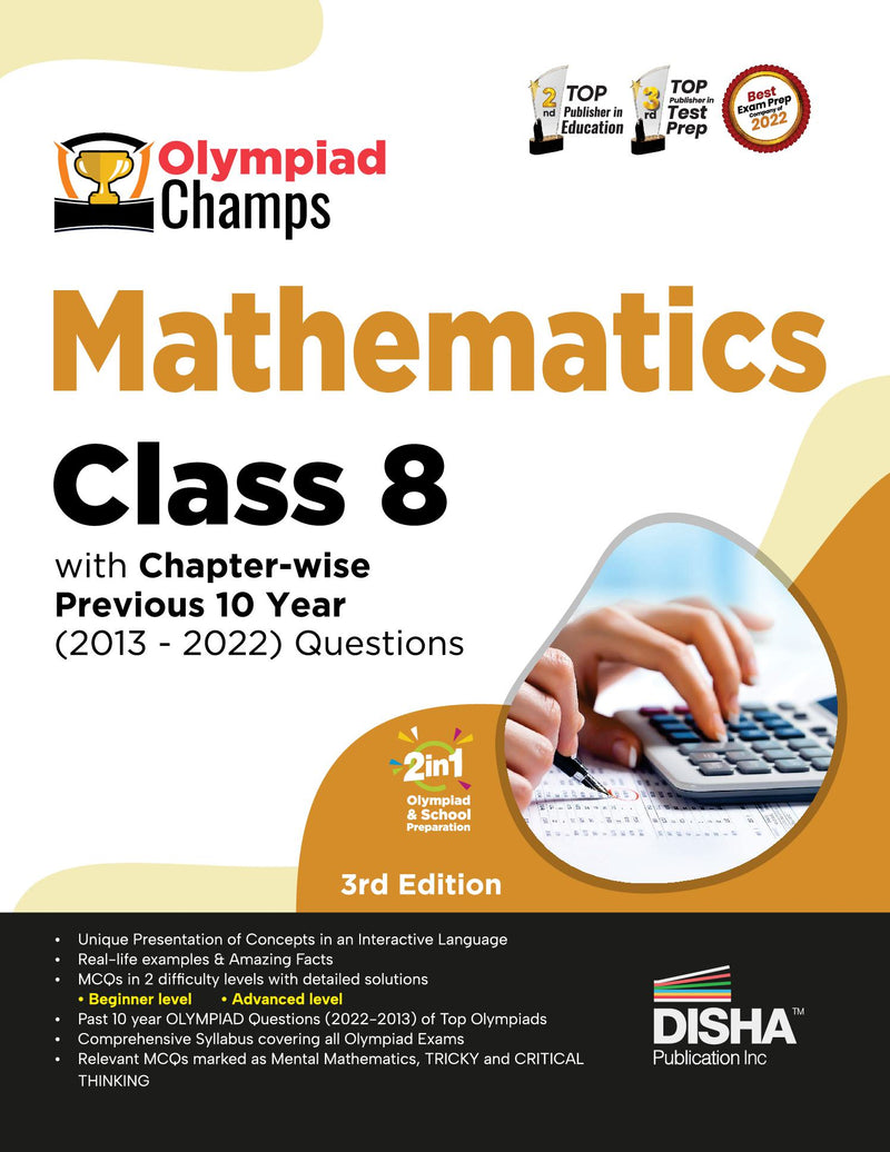 Olympiad Champs Mathematics Class 8 with Chapter-wise Previous 10 Year (2013 - 2022) Questions 5th Edition | Complete Prep Guide with Theory, PYQs, Past & Practice Exercise |