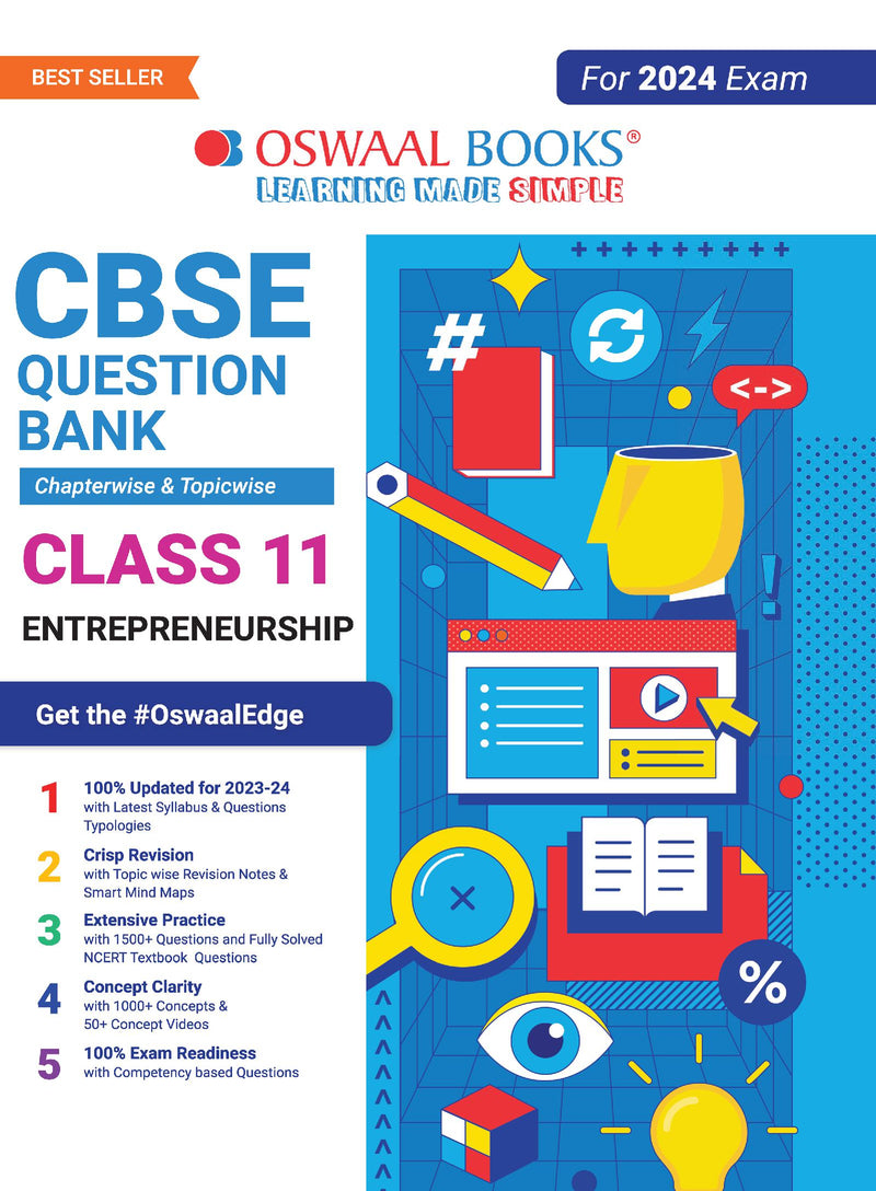Oswaal CBSE Chapterwise & Topicwise Question Bank Class 11 Entrepreneurship Book (For 2023-24 Exam)