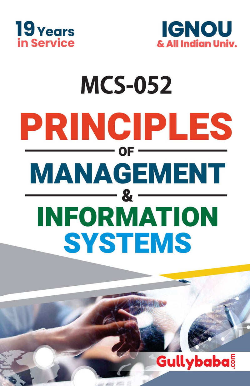 MCS-052 Principles of Management & Information Systems