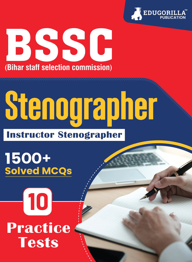 BSSC Stenographer/Instructor (English Edition) Exam Book 2023 - Bihar Staff Selection Commission | 10 Full Practice Tests with Free Access To Online Tests