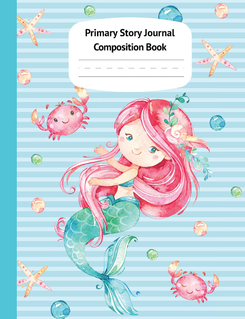 Mermaid Naia Primary Story Journal Composition Book