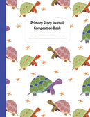 Turtles & Starfish Primary Story Journal Composition Book - Grade Level K-2 Draw and Write, Dotted Midline Creative Picture Notebook Early Childhood to Kindergarten (Coastal Summer Beach Series)