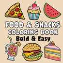 Food & Snacks Bold & Easy Coloring Book
