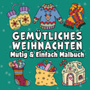 Gemütliches Weihnachten Mutig & Einfach Malbuch