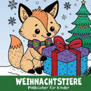 Weihnachtstiere Malbücher für Kinder