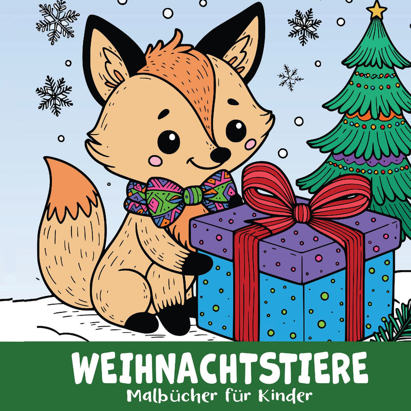 Weihnachtstiere Malbücher für Kinder