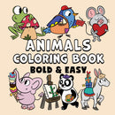 Animals Bold & Easy Coloring Book