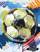 Notebook Soccer Lined Journal, Composition Notebook, Ruled Lines