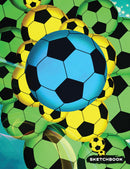 Sketchbook Soccer Blank Sketch Paper, Creative Artist Drawing Composition Notebook 