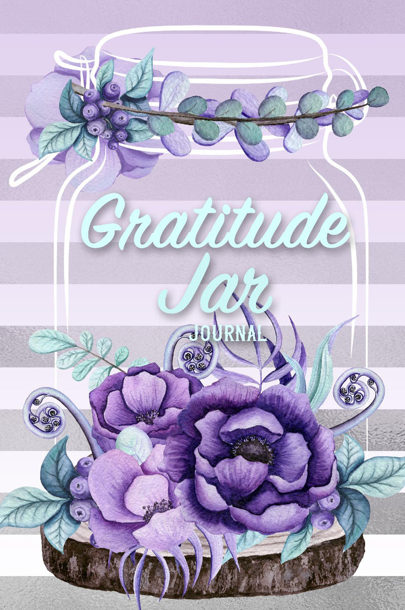 Graditude Jar Journal: Purple Stripes (6x9 Perfect Bound)