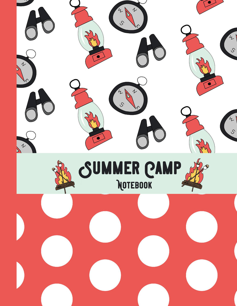 Light the Way: Compass and Lantern Summer Camp Journal (8.5x11 Lined Perfect Bound)