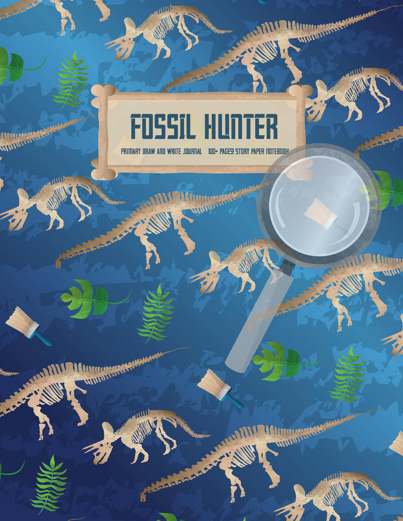 Fossil Hunter: Primary Handwriting Paper Notebook (8.5x11 Perfect Bound)