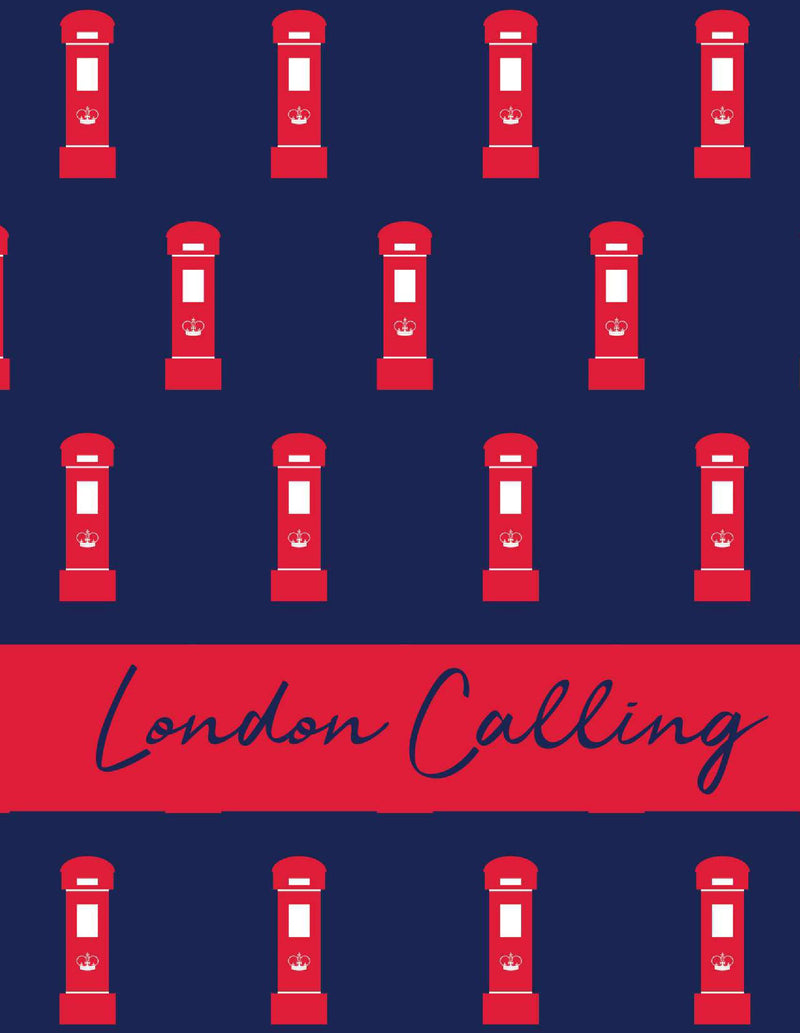 London Calling Notebook (8.5x11 Lined Spiral Bound)