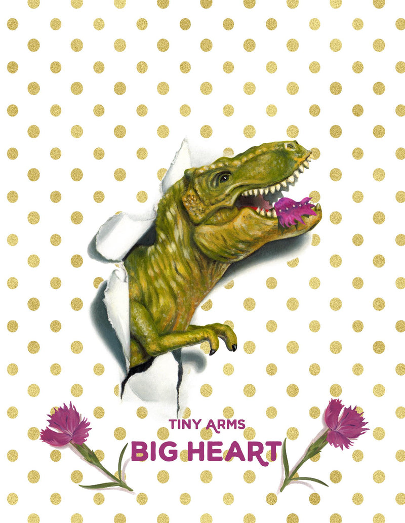 Tiny Arms, Big Heart Notebook: Gold (8.5x11 Lined Perfect Bound)