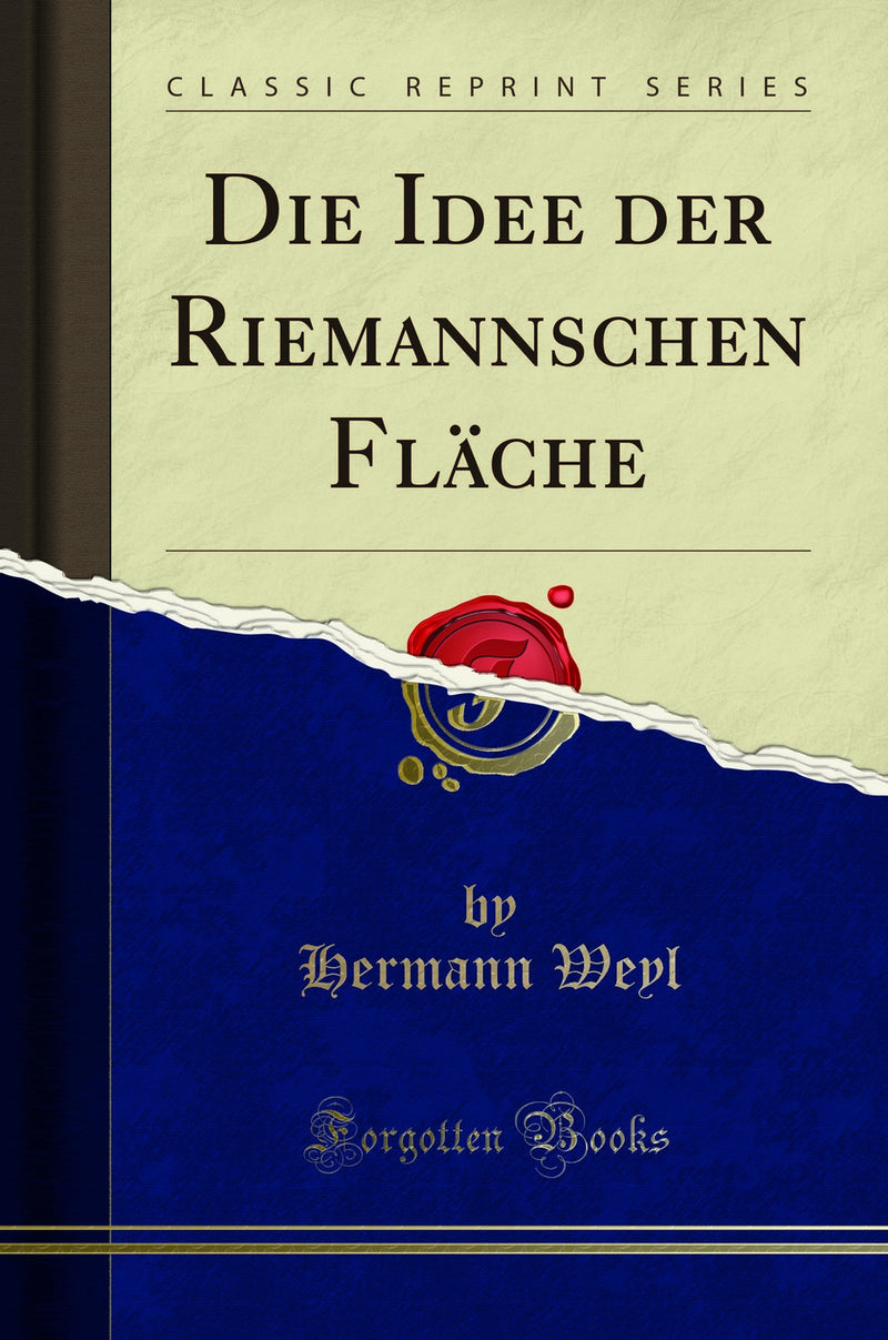 Die Idee der Riemannschen Fläche (Classic Reprint)