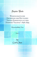 Wissenschaftliche Ergebnisse der Deutschen Tiefsee-Expedition auf dem Dampfer Valdivia 1898-1899, Vol. 4: Hexactinellida; Text (Classic Reprint)