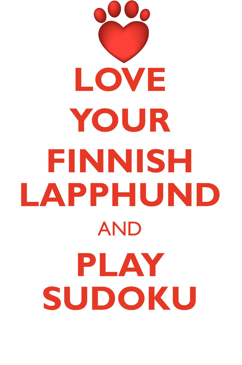 LOVE YOUR FINNISH LAPPHUND AND PLAY SUDOKU FINNISH LAPPHUND SUDOKU LEVEL 1 of 15