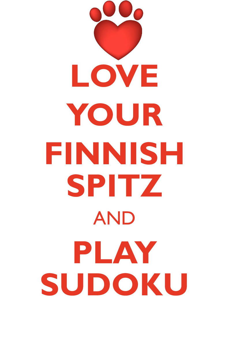 LOVE YOUR FINNISH SPITZ AND PLAY SUDOKU FINNISH SPITZ SUDOKU LEVEL 1 of 15