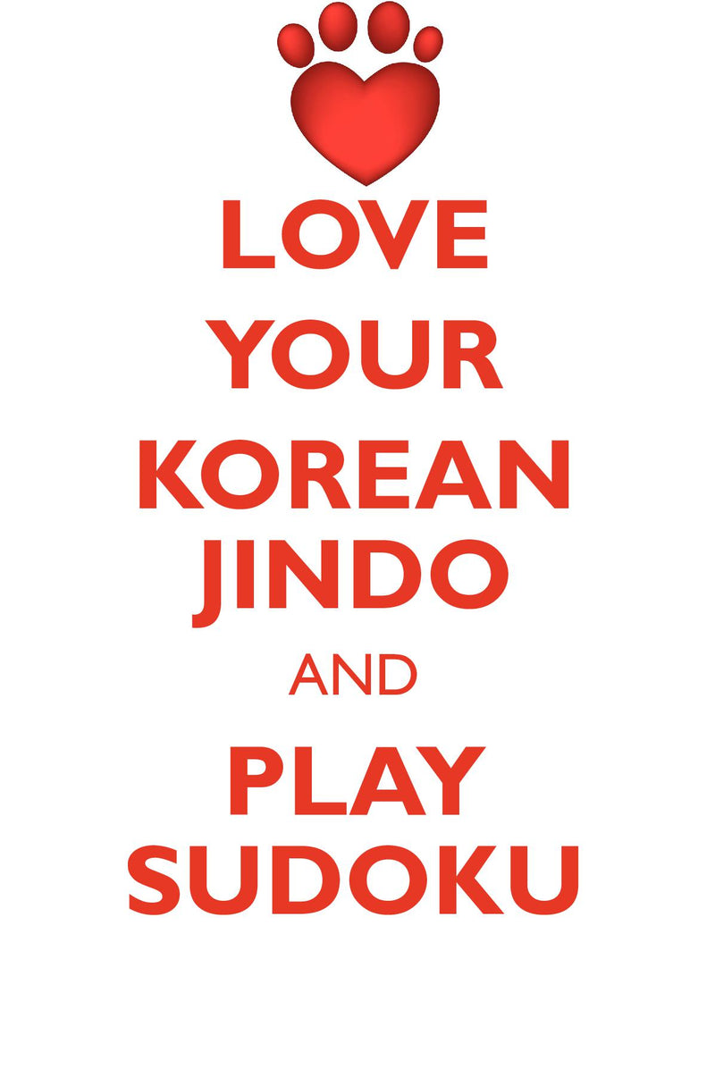 LOVE YOUR KOREAN JINDO AND PLAY SUDOKU KOREAN JINDO SUDOKU LEVEL 1 of 15