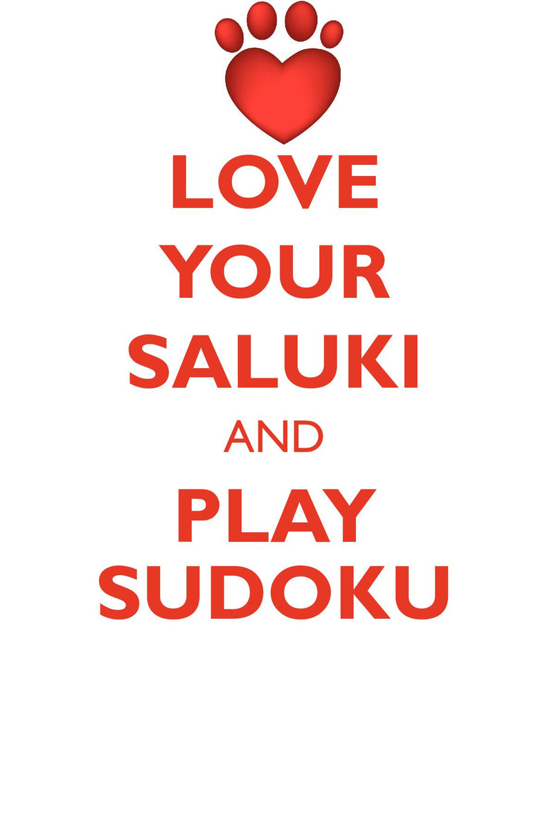 LOVE YOUR SALUKI AND PLAY SUDOKU SALUKI SUDOKU LEVEL 1 of 15