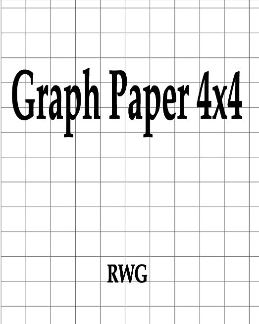 Graph Paper 4x4: 50 Pages 8.5" X 11"