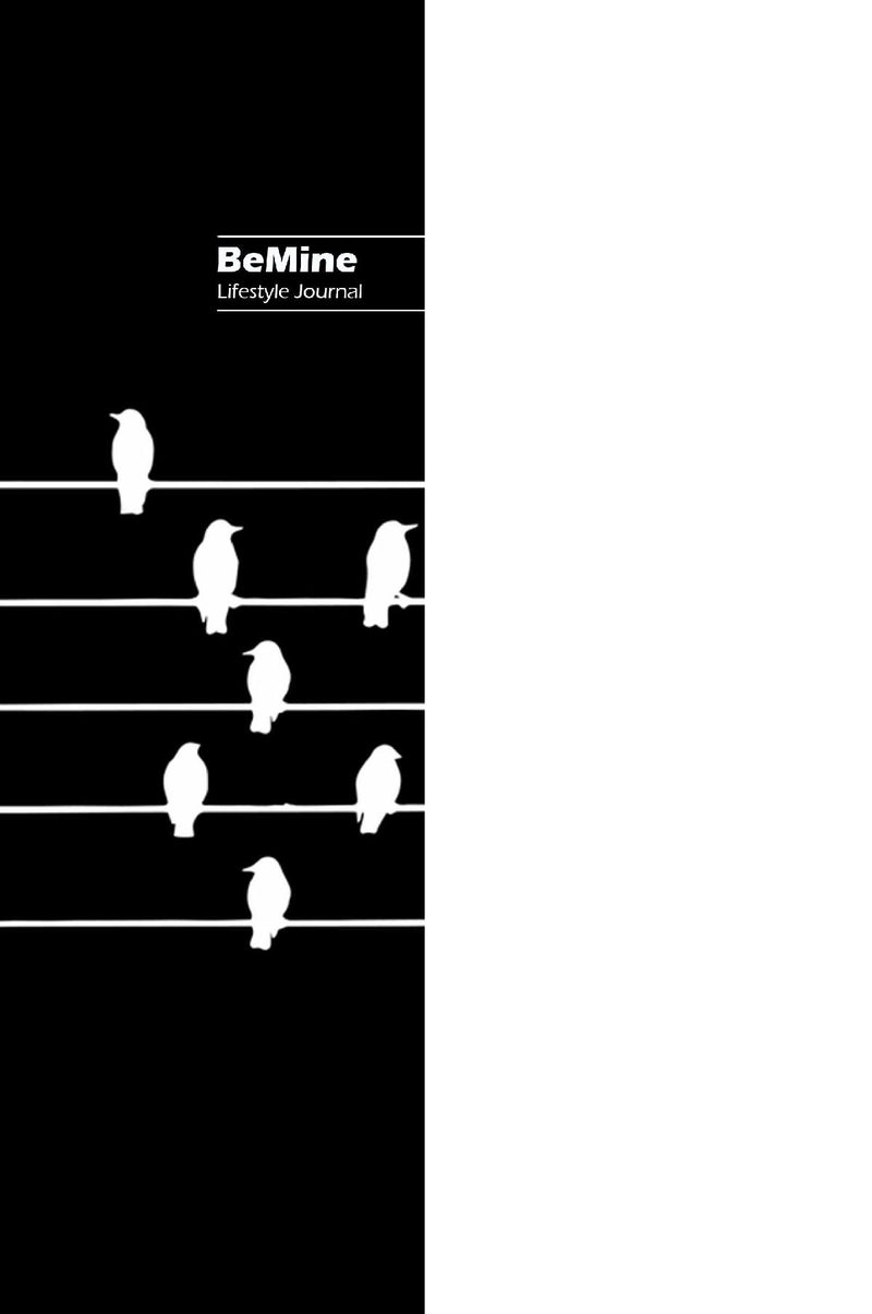 Be Mine Lifestyle Journal, 180 Write-in Pages (90 shts), Wide-ruled Dotted Lines, Spiral Bound, Lay-flat Design, (Black)