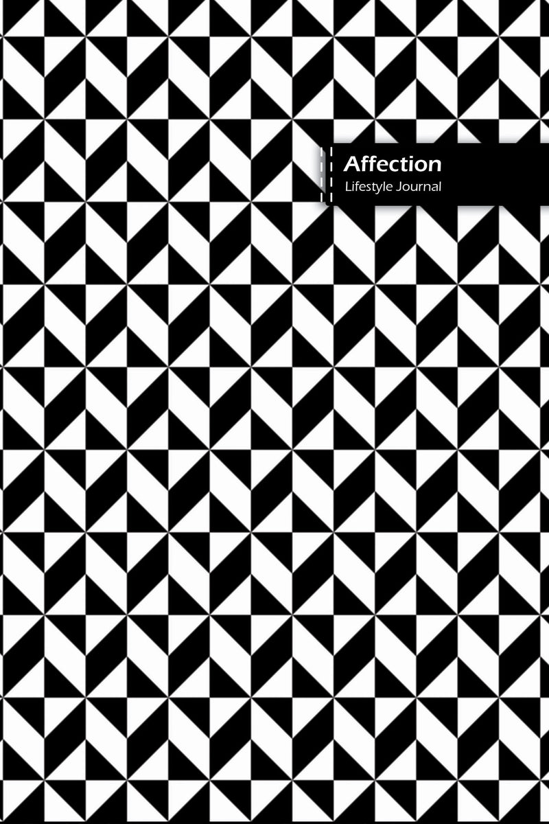 Affection Lifestyle Journal, 180 Write-in Pages (90 shts), Wide-ruled Dotted Lines, Spiral Bound, Lay-flat Design, (Black)