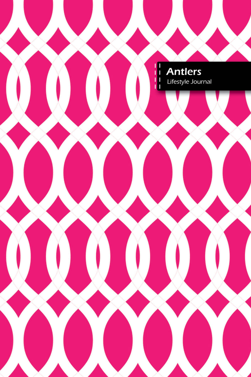 Antlers Lifestyle Journal, 180 Pages (90 shts), Wide-ruled Dotted Lines, Spiral Bound, Lay-flat Design, (Pink)