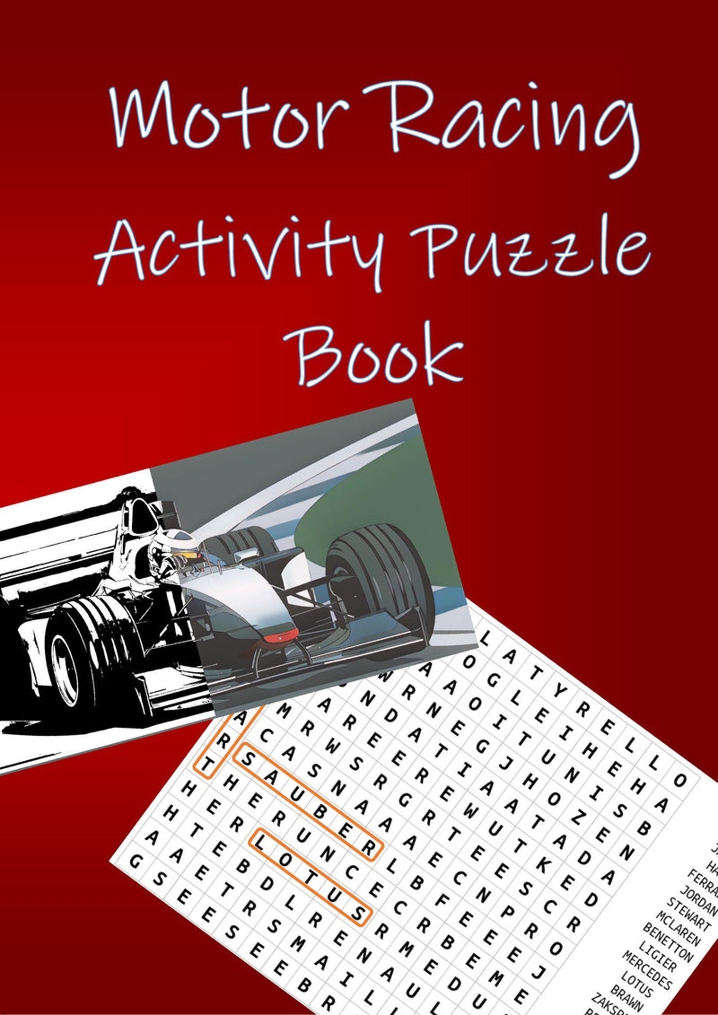Motor Racing Activity Puzzle Book