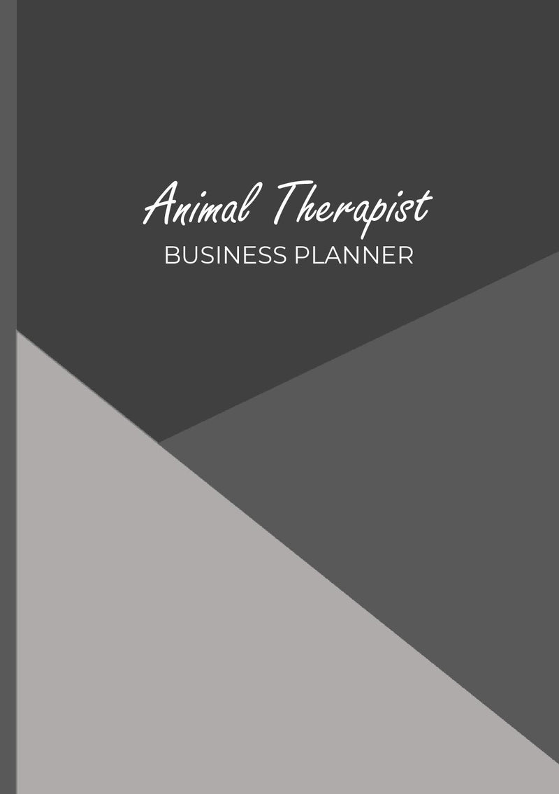 Animal Therapist Business Planner (A5 Black)
