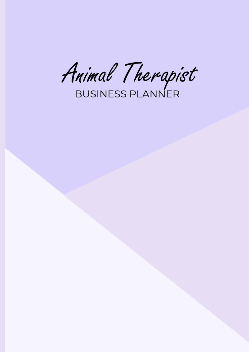 Animal Therapist Business Planner (A4 Purple)