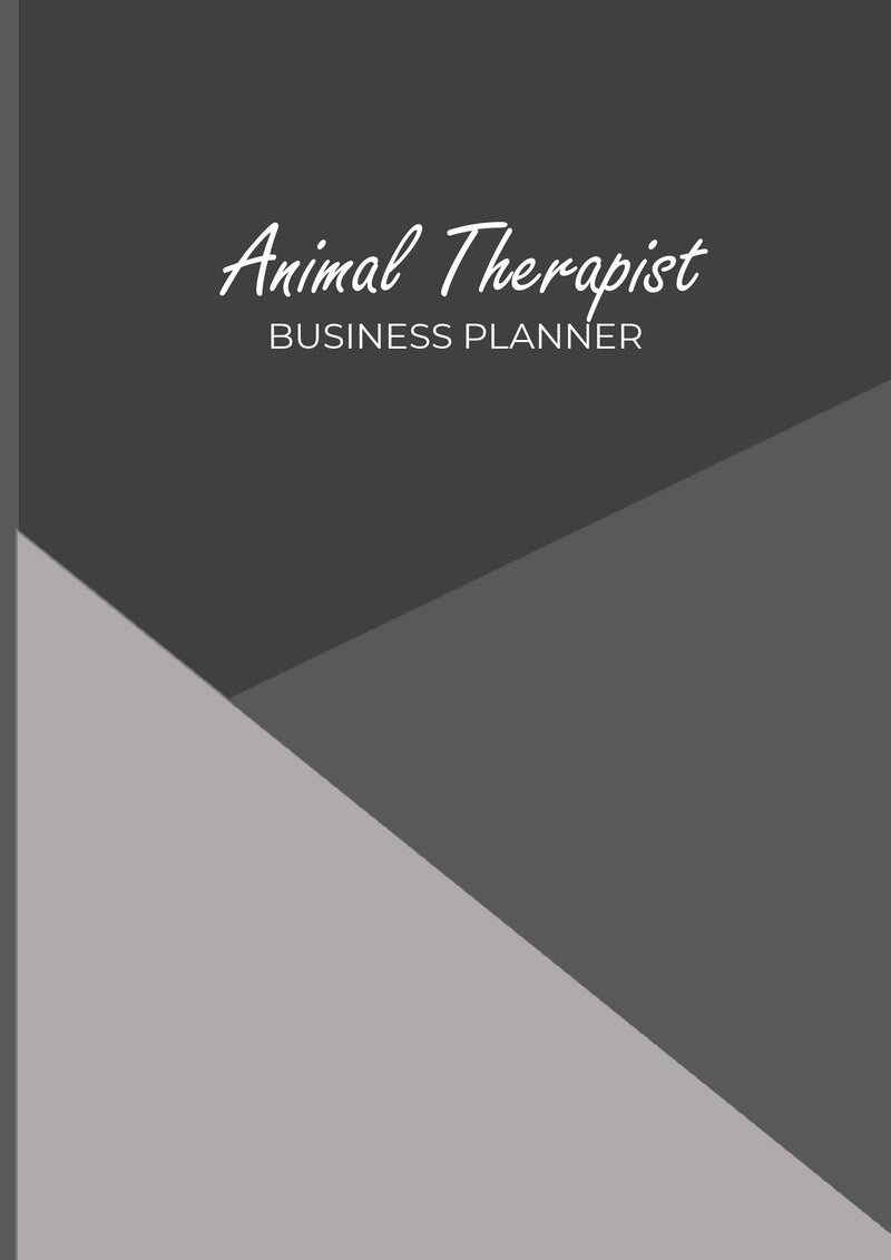 Animal Therapist Business Planner (A4 Black)